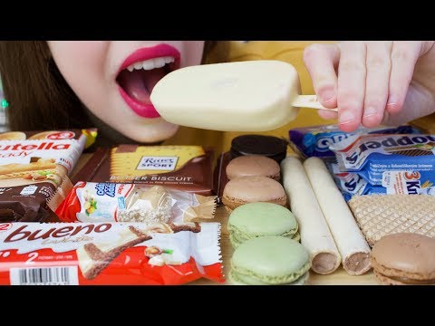 ASMR BEST CRUNCH - Oreo, Knoppers, Nutella, Kinder Chocolate Eating Sounds *No Talking
