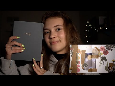 ASMR | lofi make a journal spread with me (paper sounds, whispers, tapping)