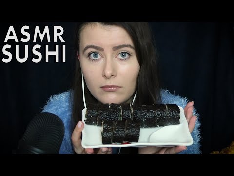 ASMR Sushi & Fried Oyster Mushrooms * Big Bites* | Vegan | Chloë Jeanne ASMR
