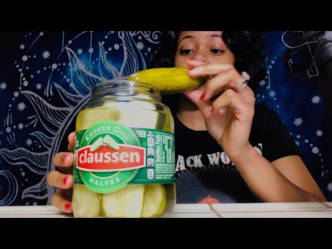 {ASMR} Pickle Eating Sounds 🥒 Big Crunchy Mukbang ✨ (NO TALKING)💤