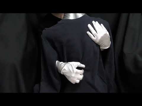 【ASMR】サテン手袋でマネキンの脇おなかくすぐり/Tickle mannequin with satin gloves/ささやき/whisper