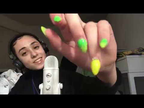 ASMR| hand movements & trigger words (mouth sounds, mic scratching, tongue clicking) 💓✨
