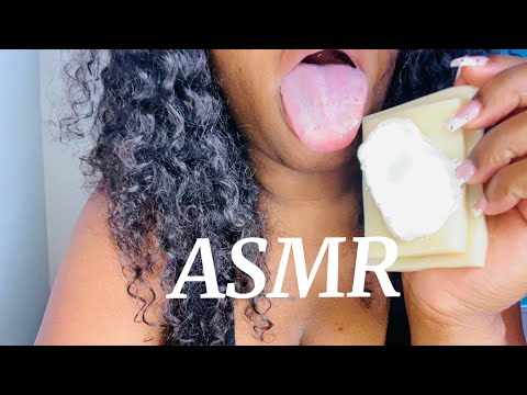 ASMR | Marshmallow Fluff Eating & Ear Licking, Mouth Sounds!!