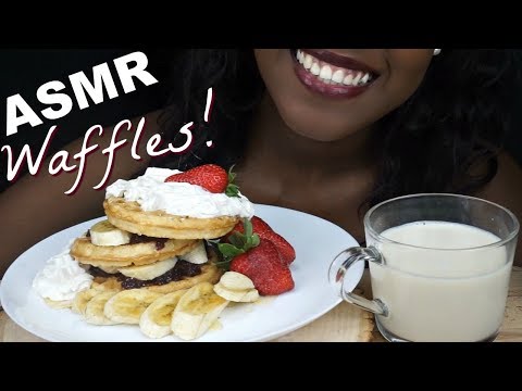 🌱ASMR Dessert: Waffles 바나나 딸기 와플  Collaboration with MyASMR Diary (Whispered)
