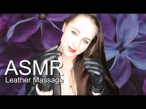 ASMR Scratching with leather gloves