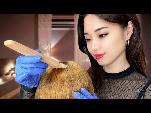 [ASMR] Relaxing Hair Treatment and Hot Iron Curling