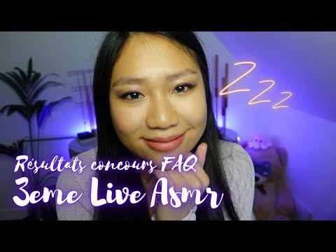 LIVE ASMR ❤️  RESULTATS CONCOURS FAQ + triggers on se relaxe 💫
