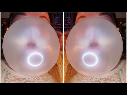 ASMR | Blowing Bubbles & Cracking Gum while Applying Makeup | Belly Noises