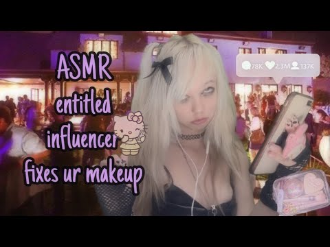 ASMR entitled influencer fixes your makeup📱💄 (fast and aggressive)