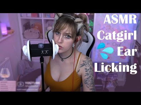 Relaxing ASMR Cute Catgirl Ear Licking shyphoebe