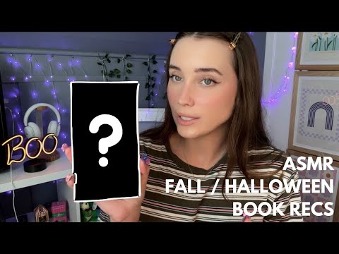 ASMR Fall / Halloween books you should read this season 🎃 (Book tapping, scratching, whispered)