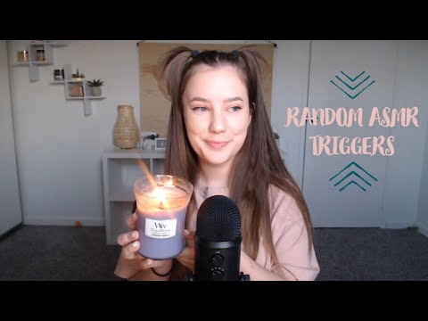 ASMR ♡ Random Triggers to Help You Sleep!(NO TALKING) Fluffy mic, woodwick candle, scratches, &more!