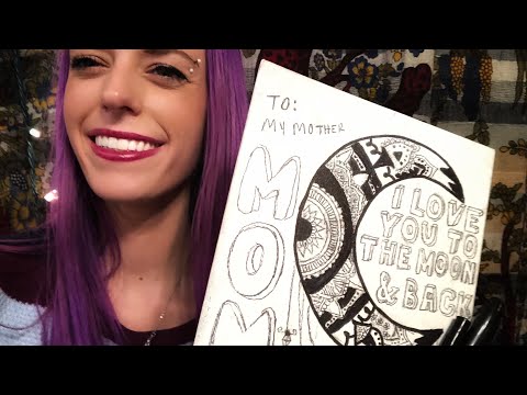 ASMR drawing and tapping, scratching on canvas with sharpies and eraser sounds