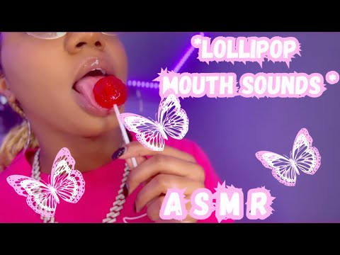 ASMR ✮ Lollipop Mouth Sounds 🥵👅 ( Slurps, Licks, Kisses )