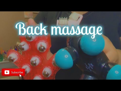 ASMR| Back massage and scratching with tools|
