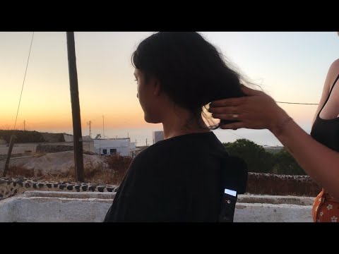 ASMR at Sunset 🌅 ⚬ Real person hair brushing ⚬ Hair braiding ⚬ Lo-fi tingles