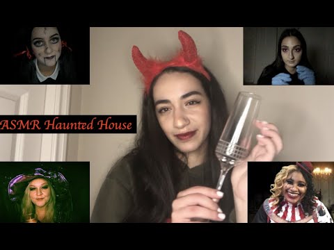 ASMR - Haunted House Roleplay (devil, clown, doctor, nurse, witch)
