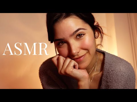 ASMR Tucking You In (Fire crackling, Skin care, Soft Sounds, Ear Brushing, Hair Play...)