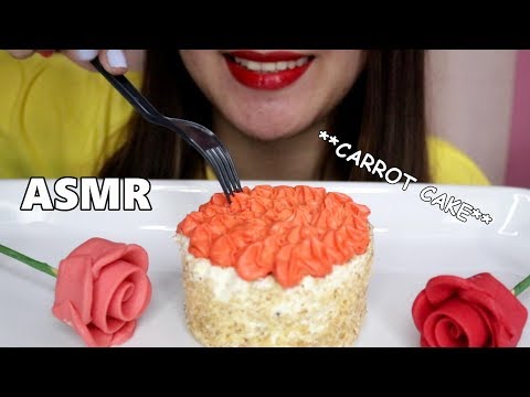 ASMR Carrot Cake Eating Sounds No Talking | Hungry Bunny