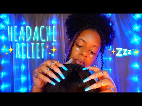 ASMR💆🏽‍♀️✨SOOTHING SCALP MASSAGE + HAIR PLAY FOR HEADACHE RELIEF 😴 (SLEEP IN 25 MINUTES ♡✨)