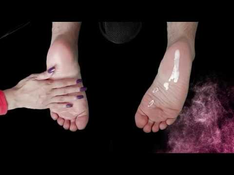 ASMR | Foot massage with lotion cream and soft touch
