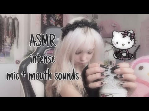 ASMR intense mic + mouth sounds💋 (fast n aggressive)