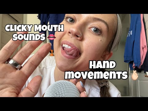 ASMR| Mouth Sounds, Hand Movements/ Nail on Nail Tapping
