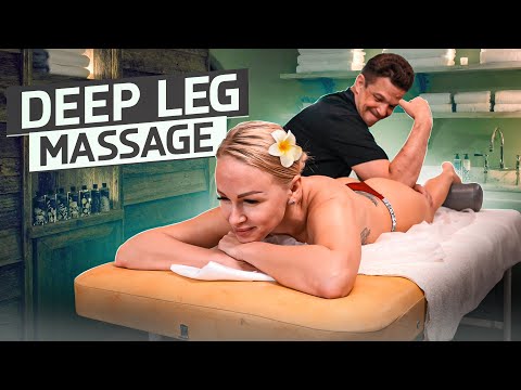 DEEP INTENSIVE LEG ASMR MASSAGE FOR EKATERINA - FOOT AND HIPS PAIN RELIEF