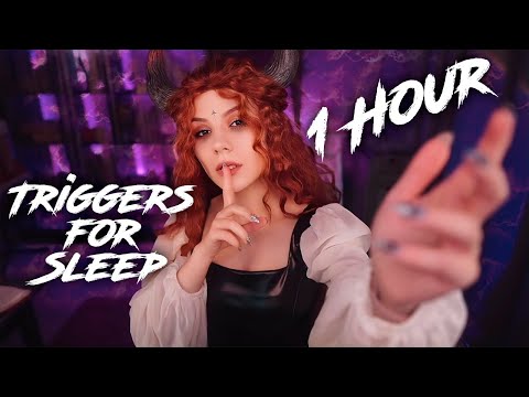 ASMR 1 Hour of Demon's Triggers for Sleep 💎 Ear and Face Massage, Hand and Foam Sounds and more