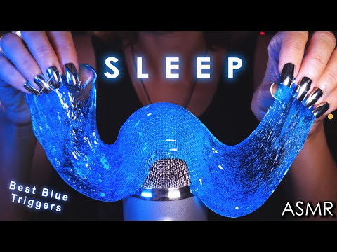 [ASMR] 99.99% of You Will Fall Asleep 😴 Best Blue Triggers for Deep Sleep & Relax - 4k (No Talking)