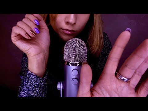 ASMR Mouth Sounds Hand Movements No Talking | Tongue Clicking | Up Close Face Touching | Fluttering