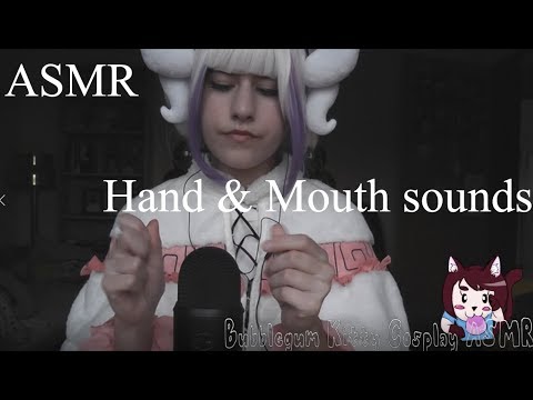 Kanna Kamui Cosplay Hand and Mouth Sounds ASMR l Bubblegum Kitty Cosplay ASMR