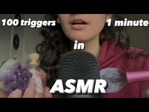 ASMR 100 triggers in 1 minute