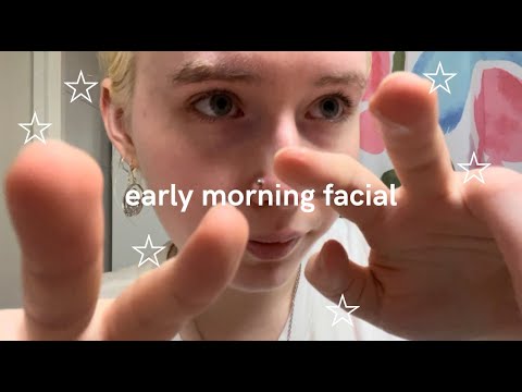 lofi asmr! [subtitled] early morning facial routine!