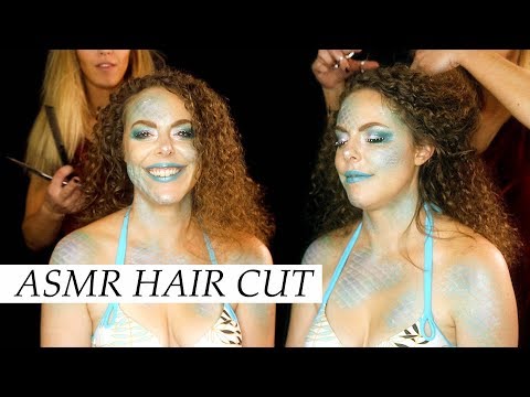 Real ASMR Haircut w/ Costume Makeup | 3D Binaural Scissor Sounds,