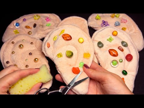 ASMR Ear Cleaning👂Bead Removal (Whispered, Sponge, Cutting Sounds)
