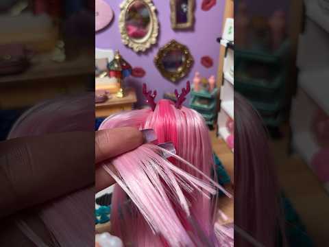Pink Hair Trim 🎀✨🎀 #asmr #asmrtingles #asmrhaircut #asmrhair #pinkhair