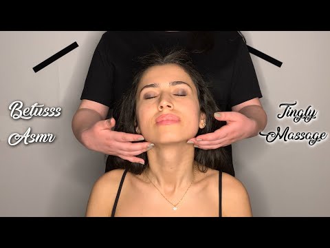 ASMR | Face Neck and Shoulder Gentle Tingly Massage
