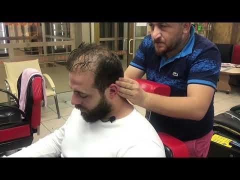 ASMR Turkish massage Barber Face,Head and Body Massage kafa sırt kol masajı  = murat kazan =