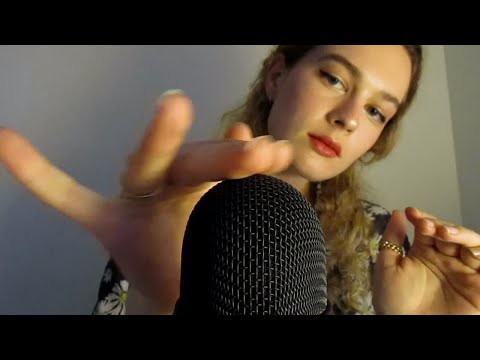ASMR Stroking and Tapping the Mic with Natural Nails