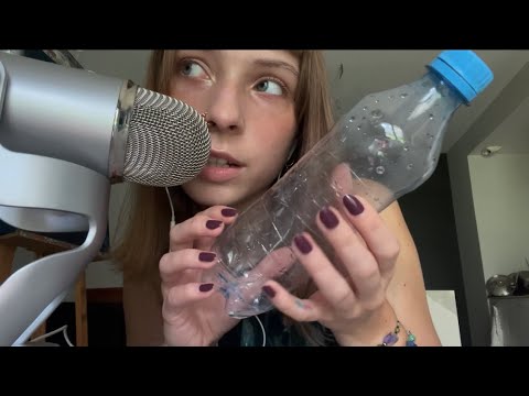 ASMR pure bottle tapping + mouth sounds 💫