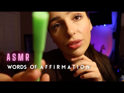 ASMR Kind and Empowering Words of Affirmation | Tracing, Mic Finger Brushing, Tapping, Visuals