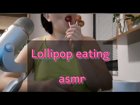 asmr , asmr candy eating , asmr lollipop candy licking, wet mouth sounds