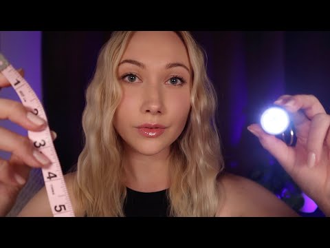 ASMR Pointless Inspection | Up-Close Face Exam (clicky unintelligible whispers, minimal talking)