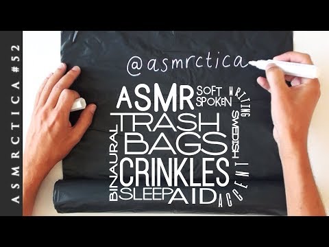 ASMR Writing on Garbage bags + Ramble about new ASMR favorites | Binaural Soft Spoken