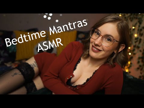 [ASMR] Close Up Whispering in Bed With You | Pantyhose Rubbing, Mantras, & Breathing (FOR SLEEP)