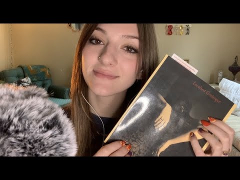 ASMR~ book reading, whispering and book tapping noises