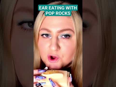 ASMR EAR EATING WITH POP ROCKS🤯 #shorts #asmr