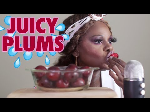 Ripe Juicy Plums So Tasty ASMR Eating Sounds