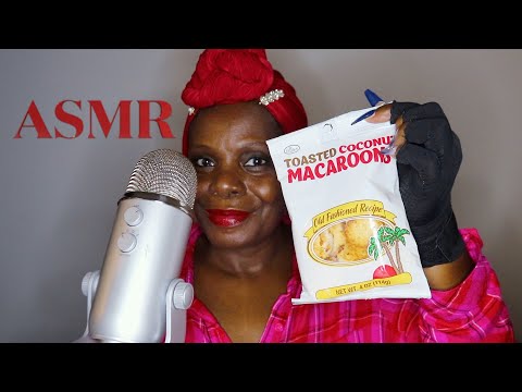 TRYING TOASTED COCONUT MACAROONS ASMR EATING SOUNDS